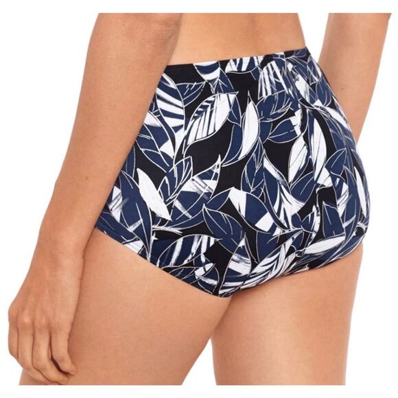 Miraclesuit Shimmer Shadows Norma Jean Retro Swim Bottom Silver Gray 14 NWT - Picture 3 of 6